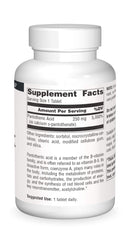Source Naturals Pantothenic Acid tablets pour with bottle visible