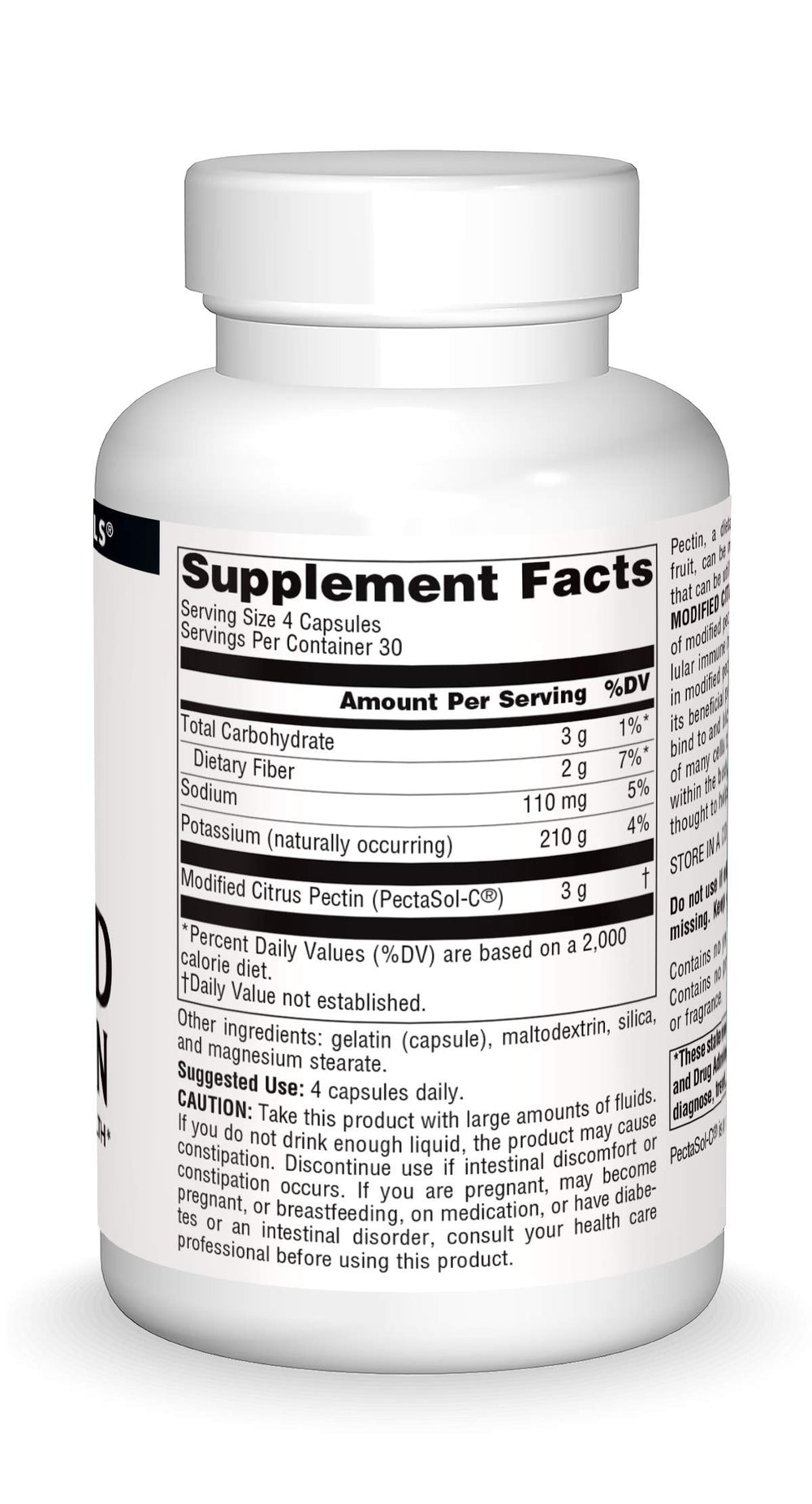 Source Naturals PectImmune capsules close-up illustrating easy daily supplementation