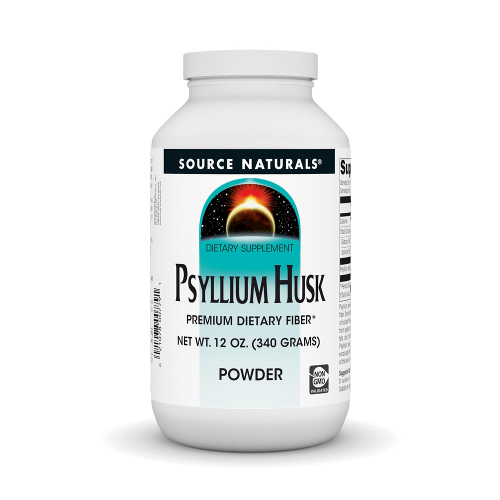 Source Naturals Psyllium Husk Powder 12oz container for daily fiber support
