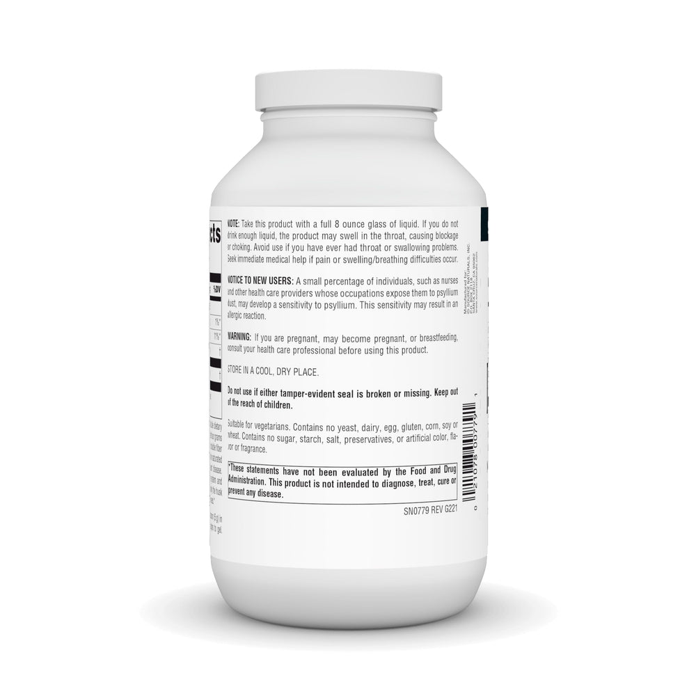 Source Naturals psyllium husk powder stirred into liquid before consumption