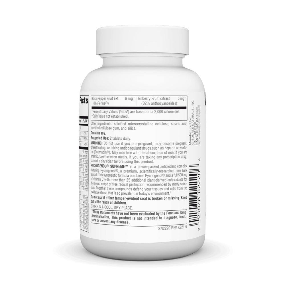Source Naturals Pycnogenol Supreme pine bark extract close-up