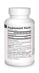 Source Naturals R-Lipoic Acid tablets 100mg close-up with clear coating.