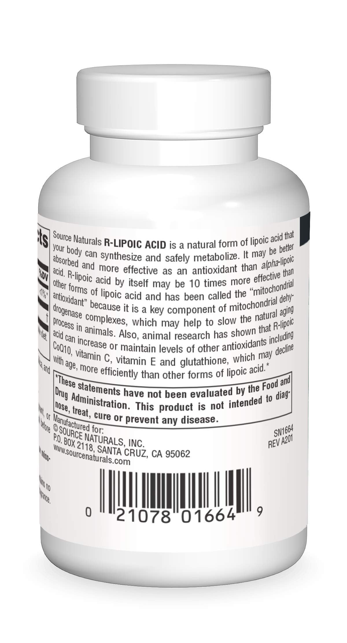 Source Naturals R-Lipoic Acid tablets—convenient daily antioxidant option.