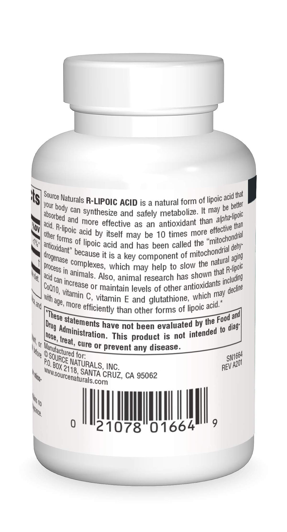 Source Naturals R-Lipoic Acid tablets—convenient daily antioxidant option.