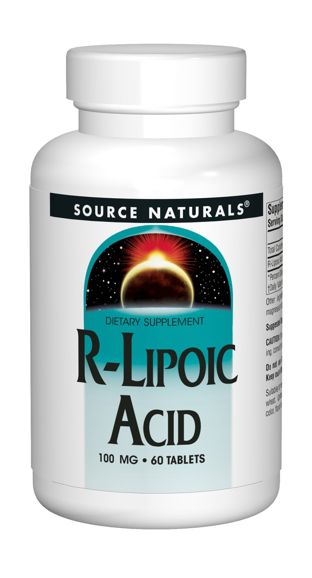 Source Naturals R-Lipoic Acid vegetarian-friendly icon—suitable for vegetarians.