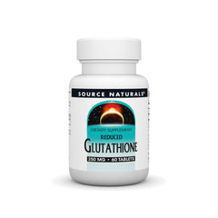 Source Naturals Reduced Glutathione bottle front for daily liver support.