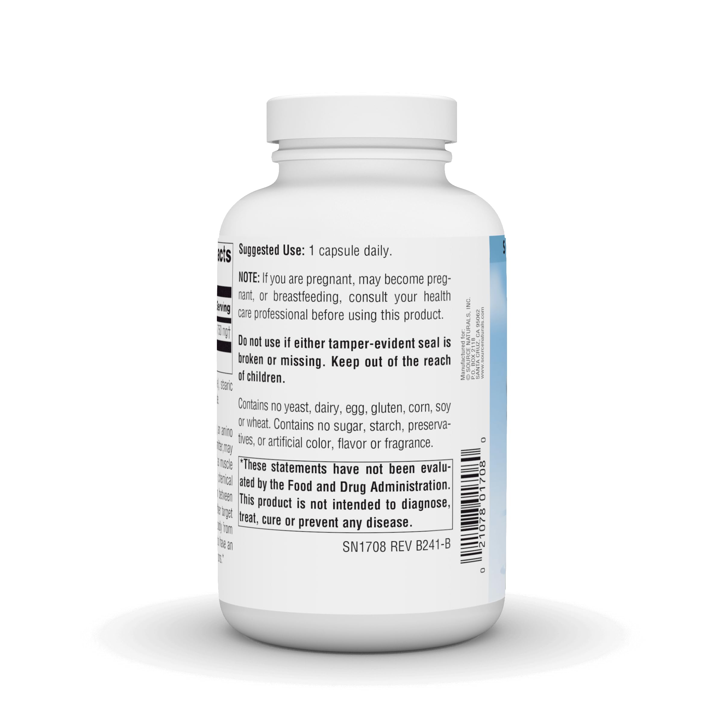 Label close-up showing the Serene Science GABA product name and mg.