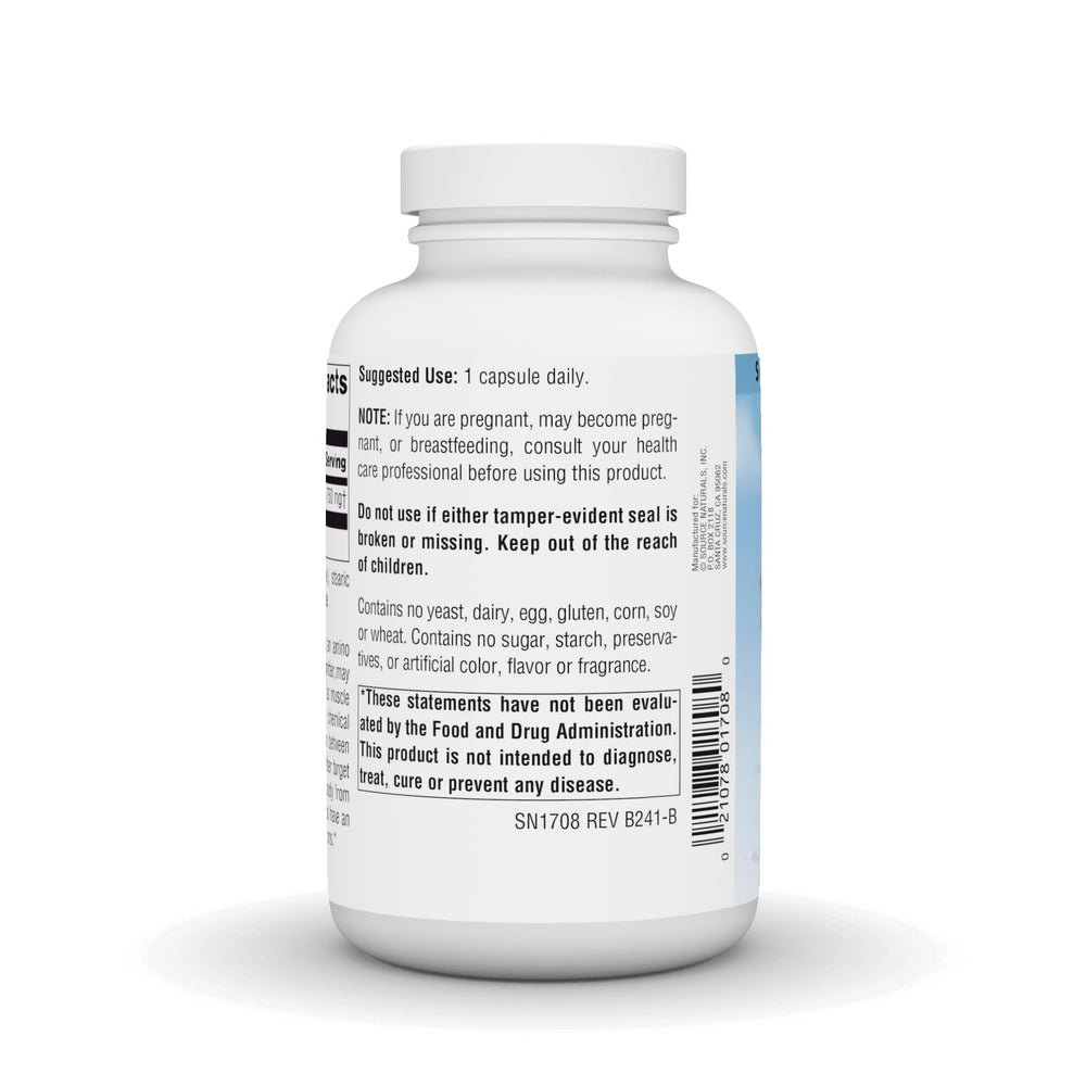 Label close-up showing the Serene Science GABA product name and mg.