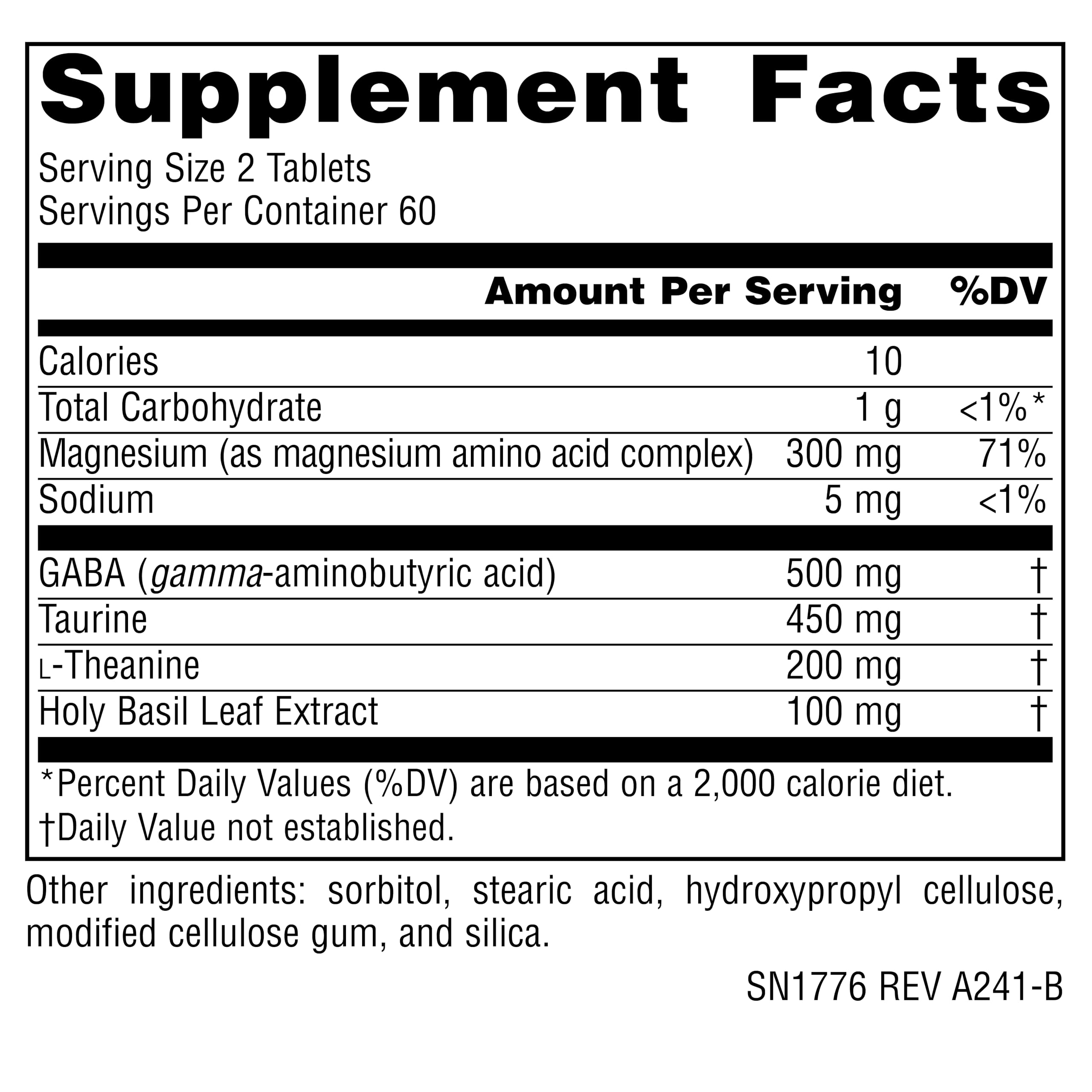Source Naturals Serene Science vegetarian-friendly label highlights allergen-free formula.