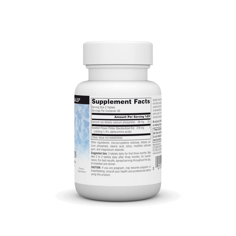 Source Naturals Swedish Flower Pollen water-soluble fraction illustration.