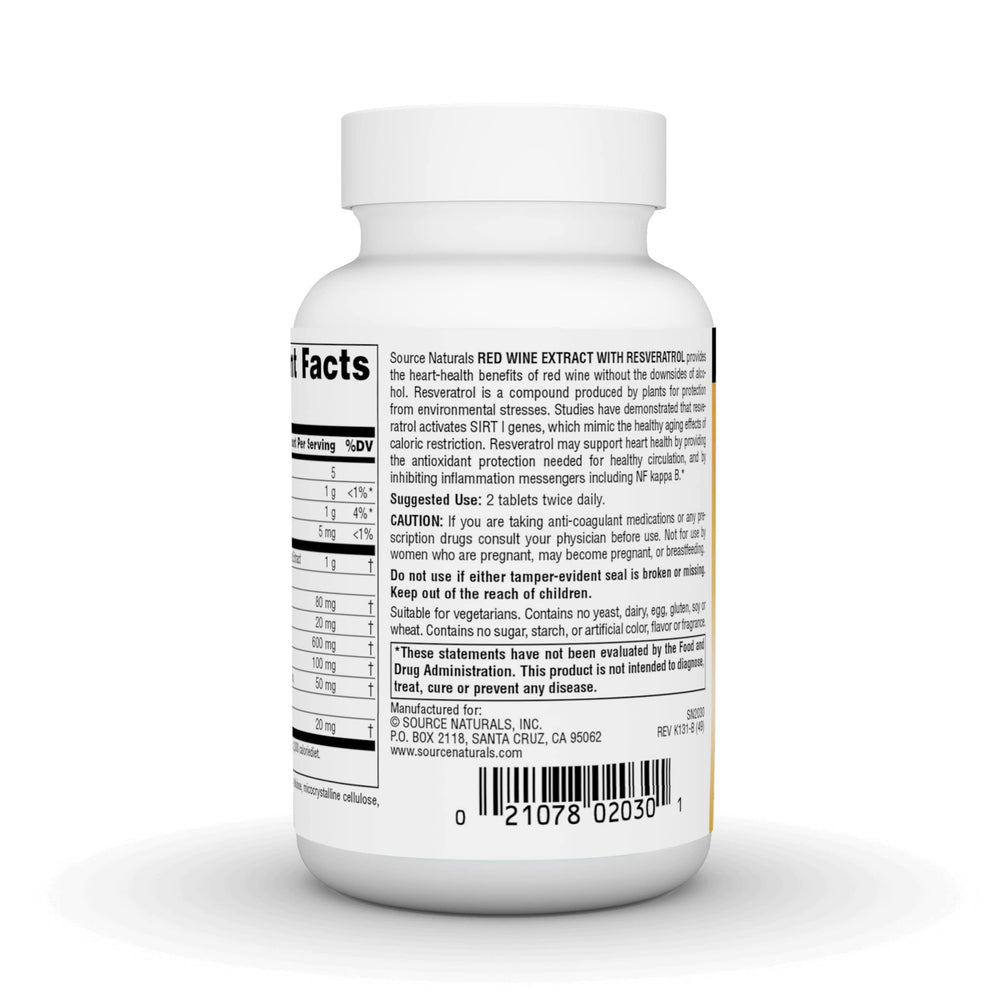 Source Naturals tablets close-up, showing size and easy daily dosing.