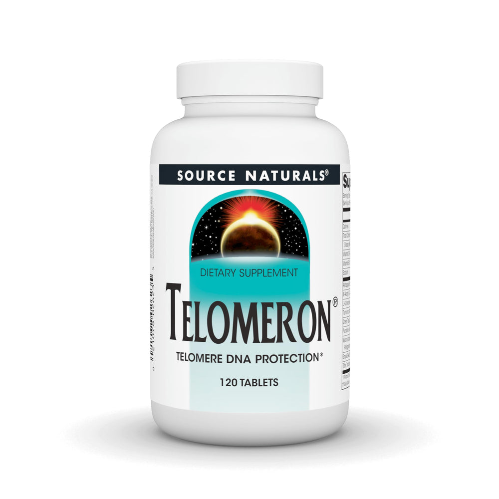 Source Naturals Telomeron bottle front: potential cellular support for daily wellness