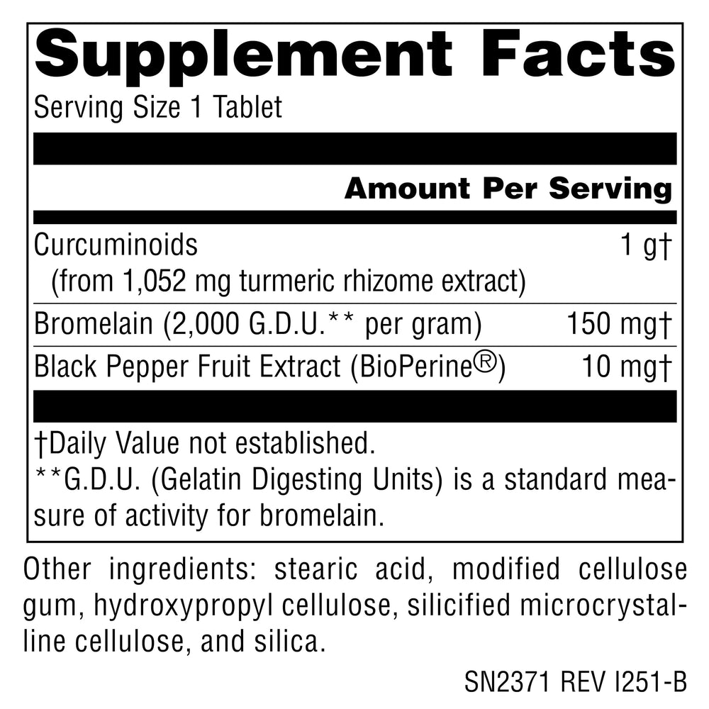 Source Naturals Turmeric 1000 bottle back highlights serving size and vegan details