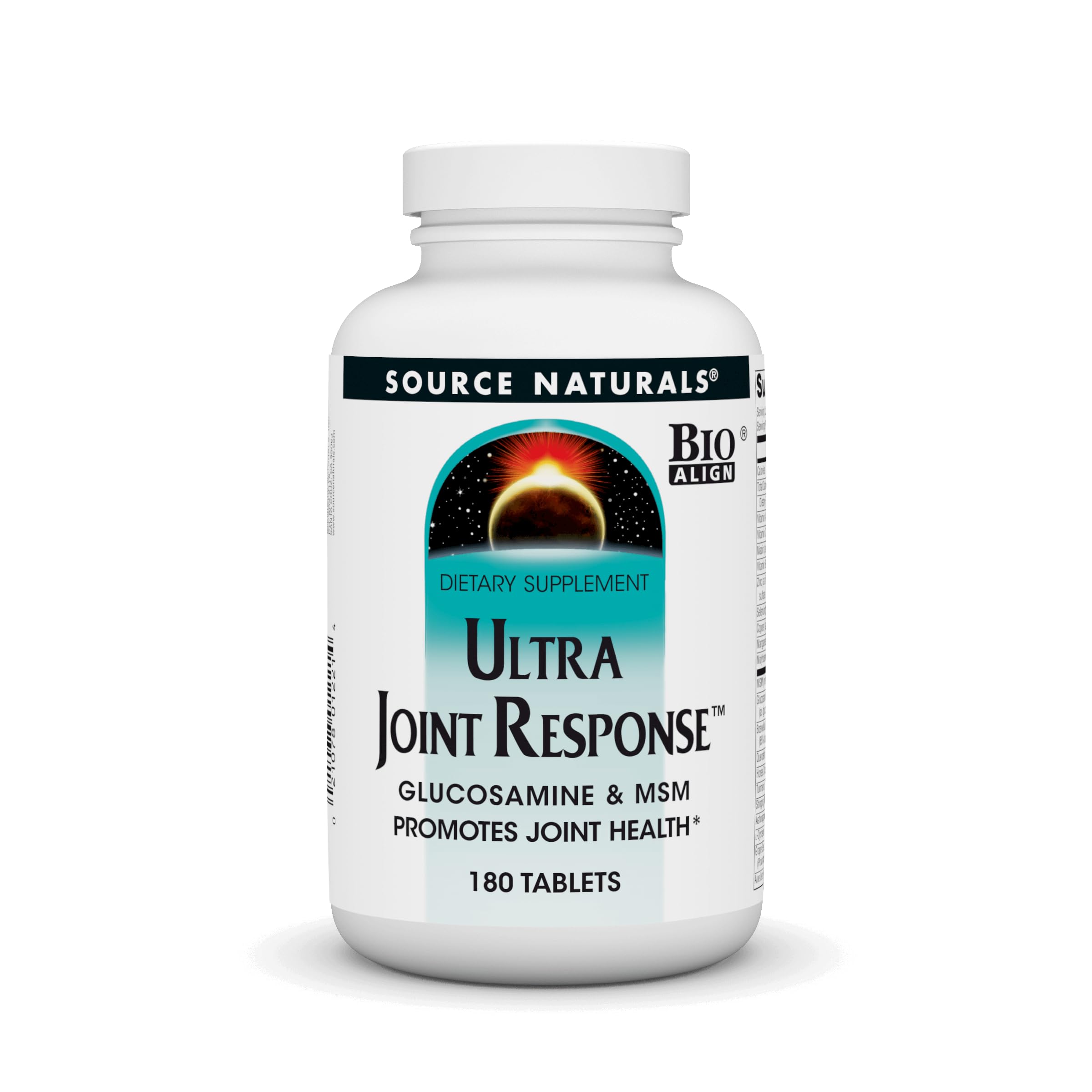 Source Naturals Ultra Joint Response bottle front showing label with glucosamine and MSM for joint support