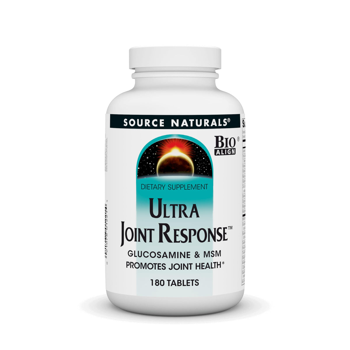 Source Naturals Ultra Joint Response bottle front showing label with glucosamine and MSM for joint support