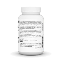 Source Naturals Vegan Omega-3s softgels back label with 90-count bottle.