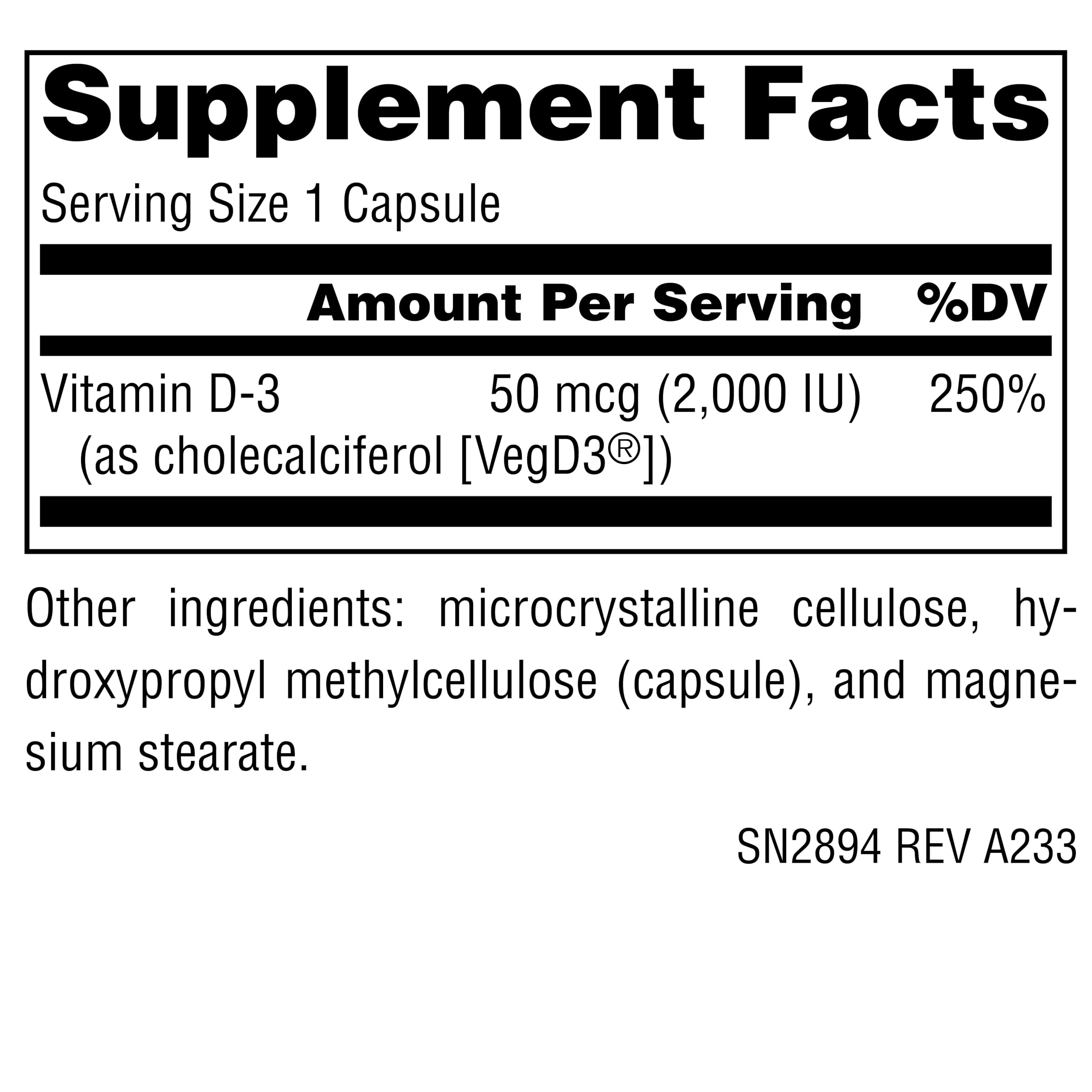Source Naturals Vegan True Vitamin D-3 capsules close-up.