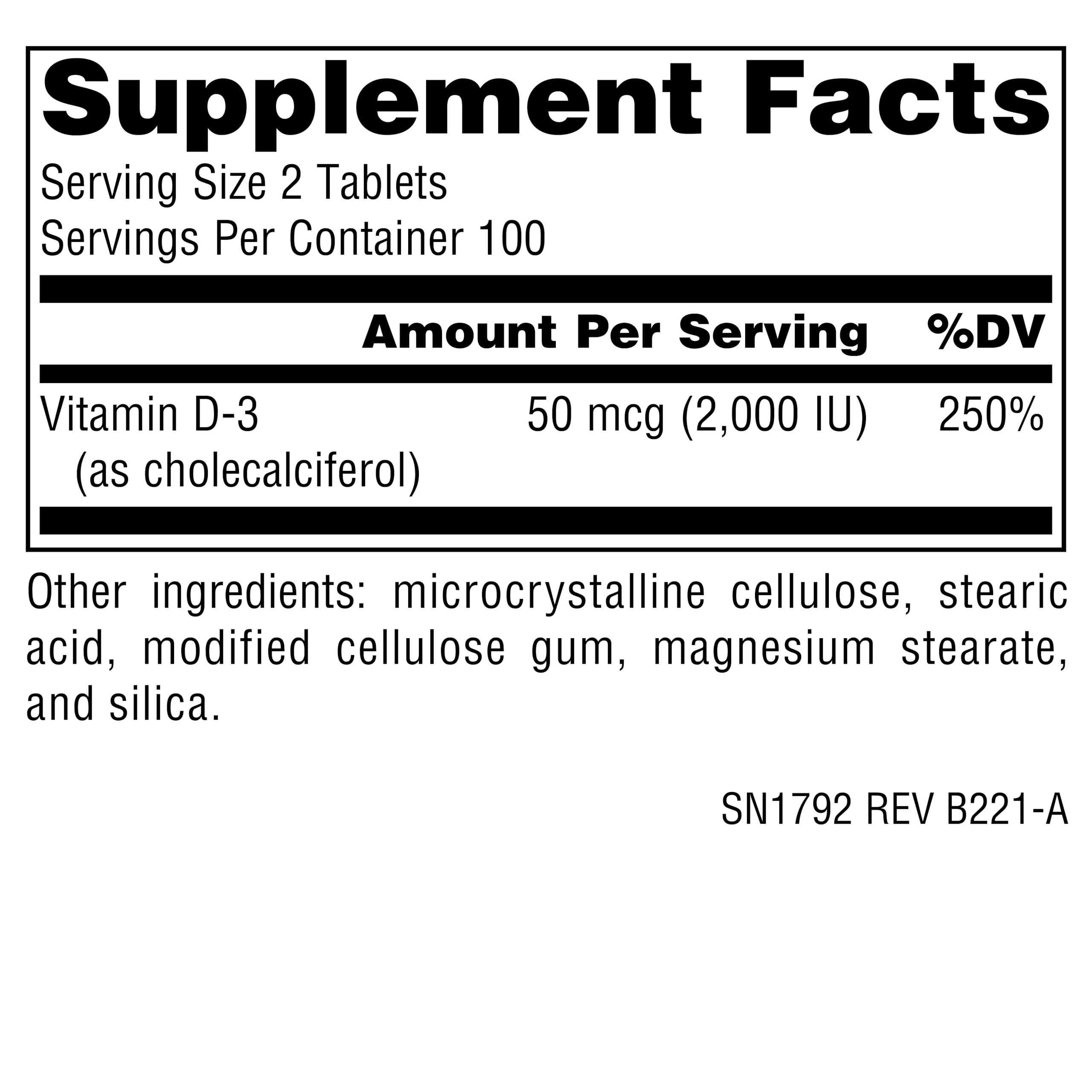 Box-front of Source Naturals Vitamin D-3 packaging