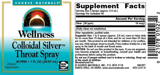 Applying Source Naturals spray to the throat area for on-the-go use.