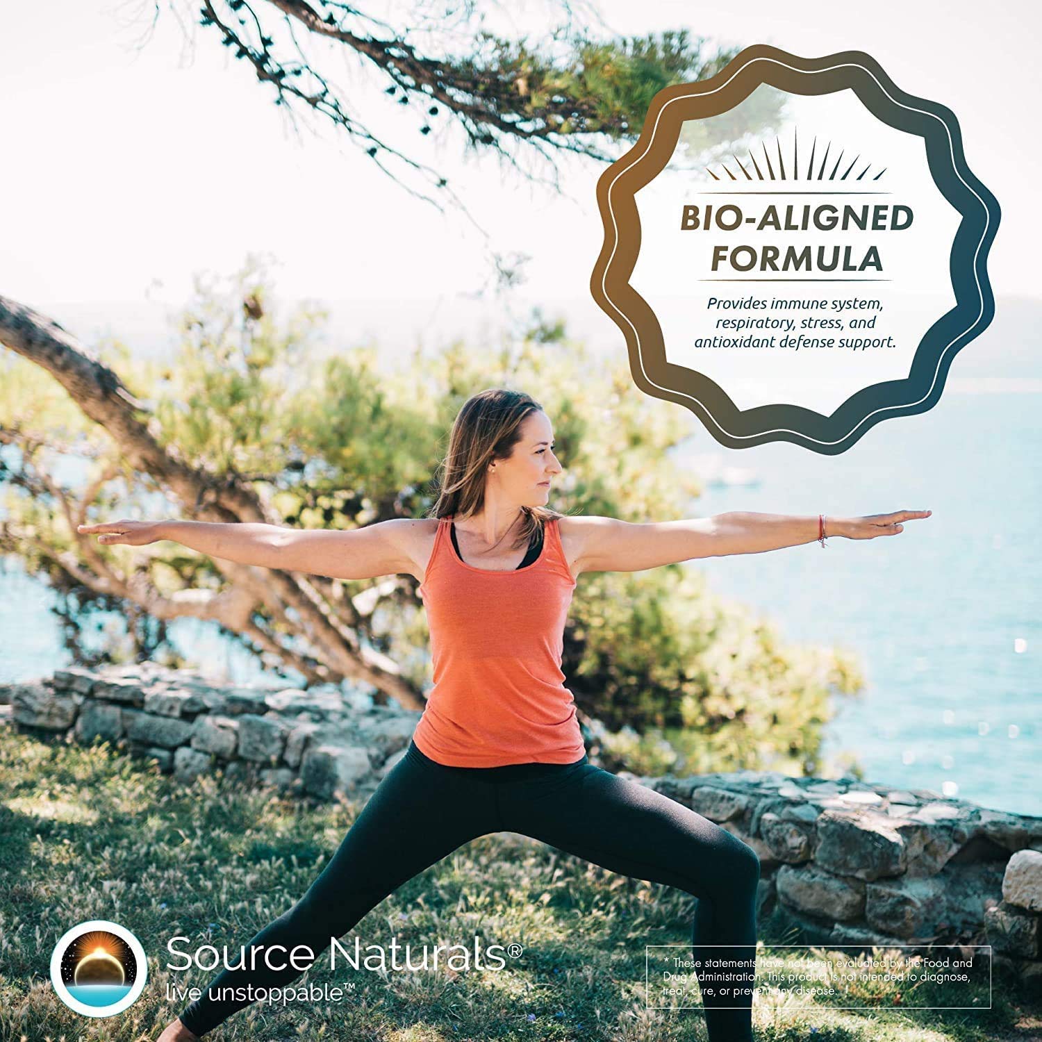 Source Naturals Wellness Formula daily-use scene with glass of water