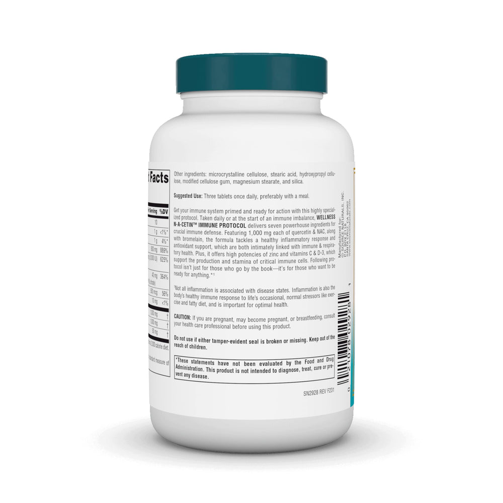 Source Naturals Wellness N-A-Cetin Immune Protocol packaging and label highlighting seven-ingredient immune blend.