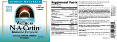 Source Naturals Wellness N-A-Cetin Immune Protocol tablets close-up emphasizing daily dosage.