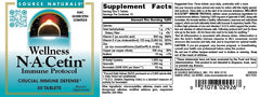Source Naturals Wellness N-A-Cetin Immune Protocol dosage guide display