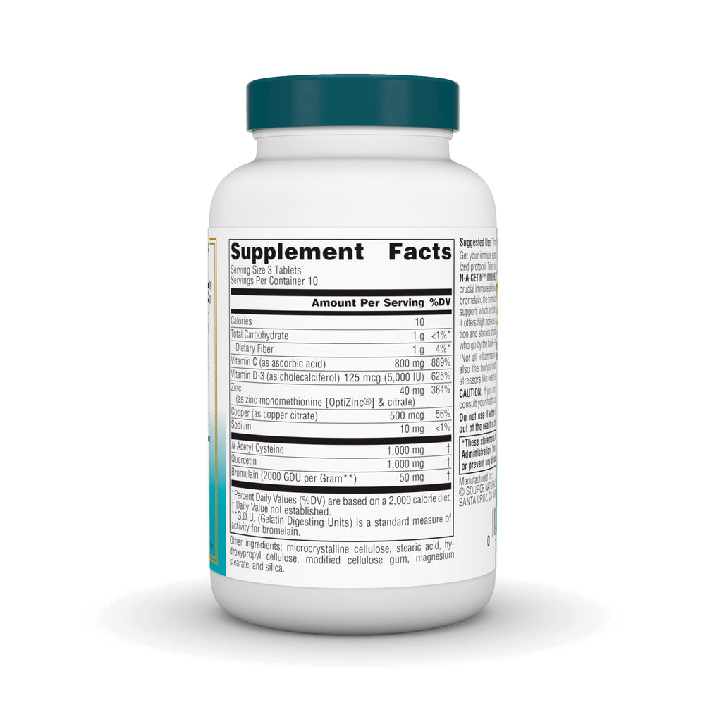 Source Naturals Wellness N-A-Cetin Immune Protocol label with ingredients