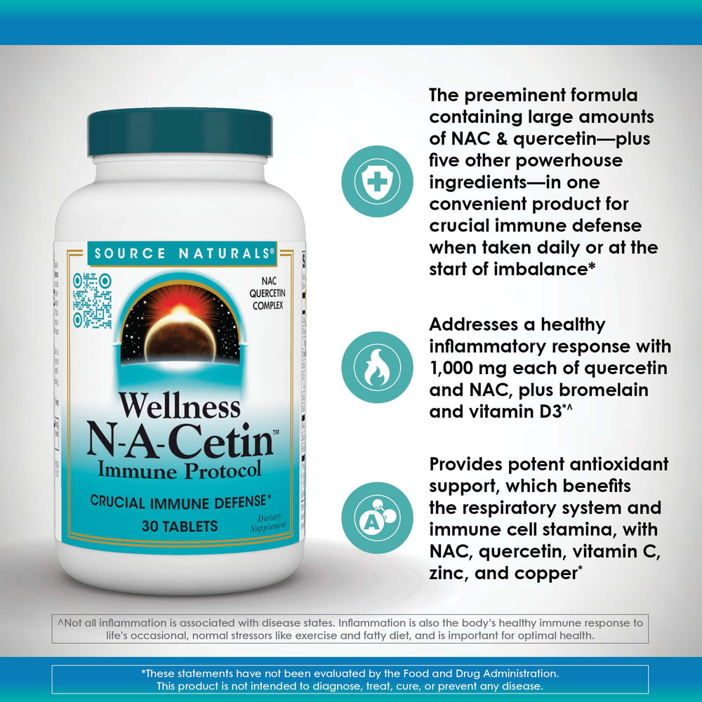 Source Naturals Wellness N-A-Cetin Immune Protocol made in USA badge