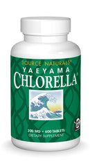 Source Naturals Yaeyama Chlorella bottle, a plant-based daily supplement for vitality.