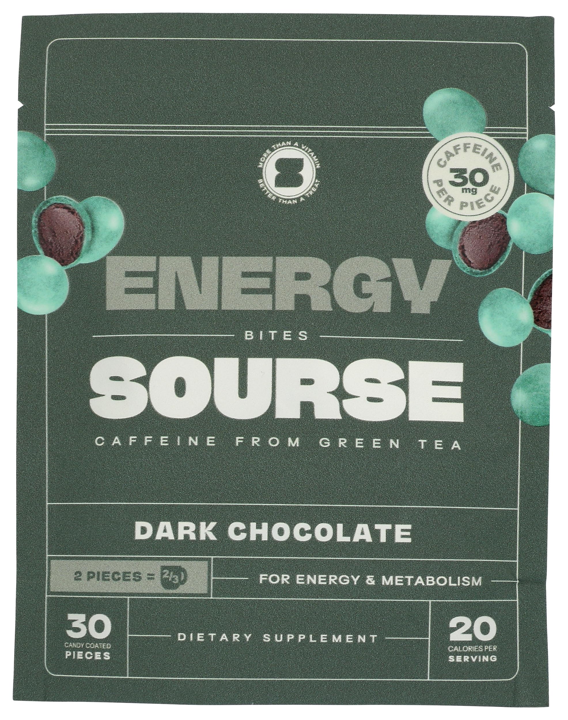 Sourse Dark Chocolate Energy Bites pack showing a convenient vegan snack