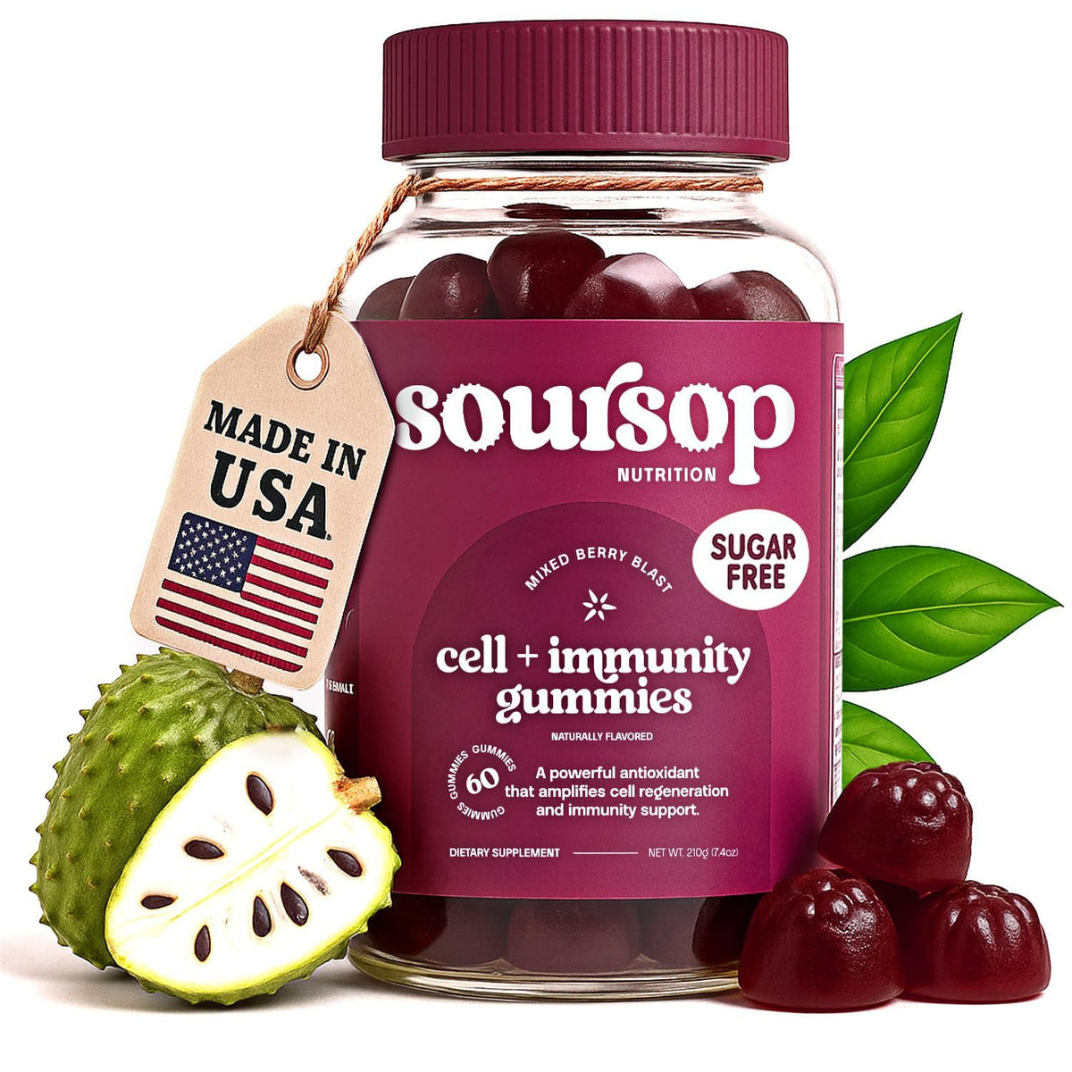 Soursop Nutrition Soursop Graviola Gummies bottle for convenient daily wellness.