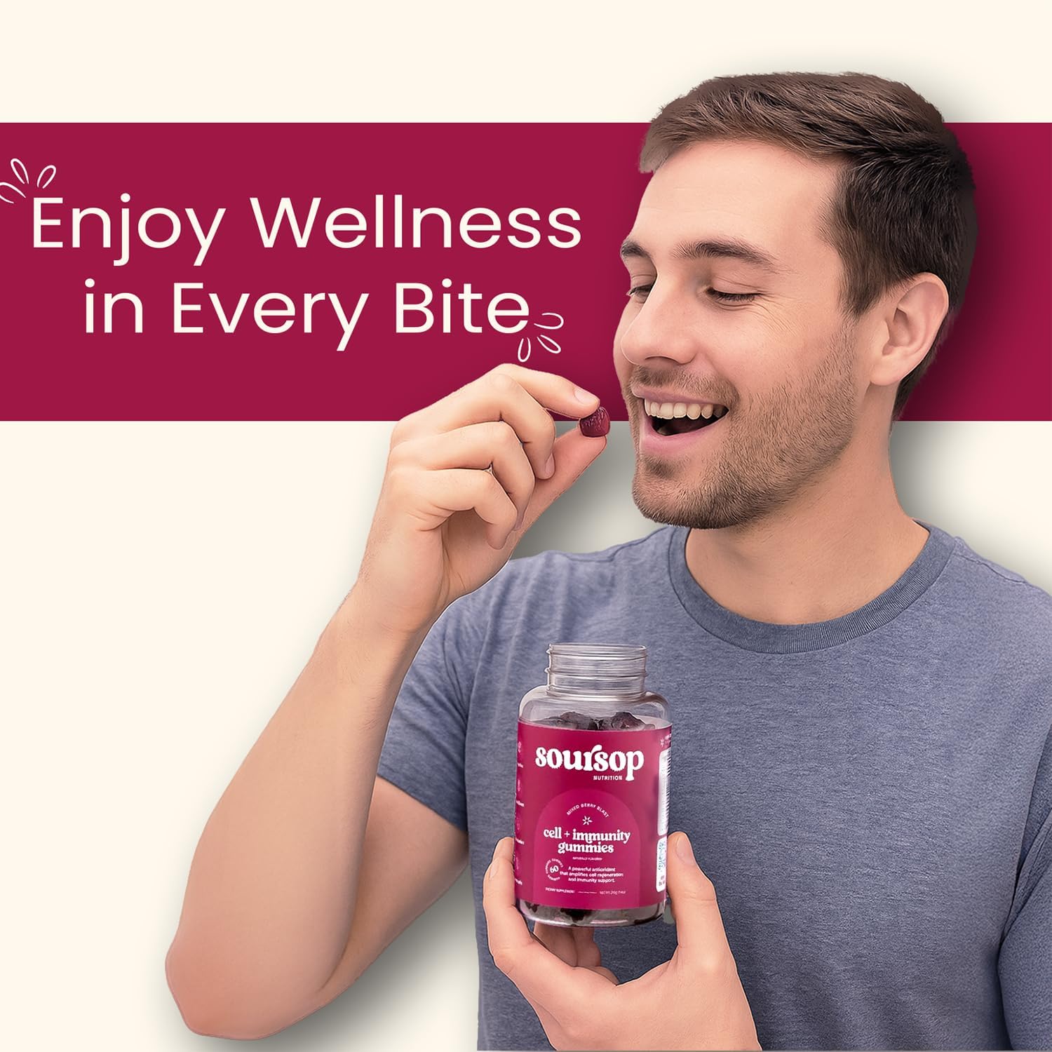 Soursop Nutrition Soursop Graviola Gummies vegan-friendly design appeals to plant-based fans.
