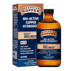 Sovereign Copper bottle front view for daily wellness.