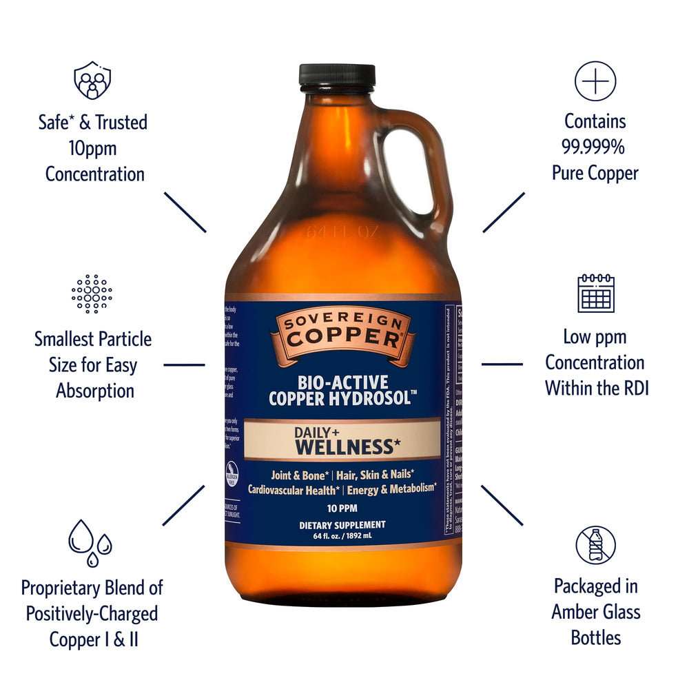 Sovereign Copper dosage measure suggests quick daily usage.