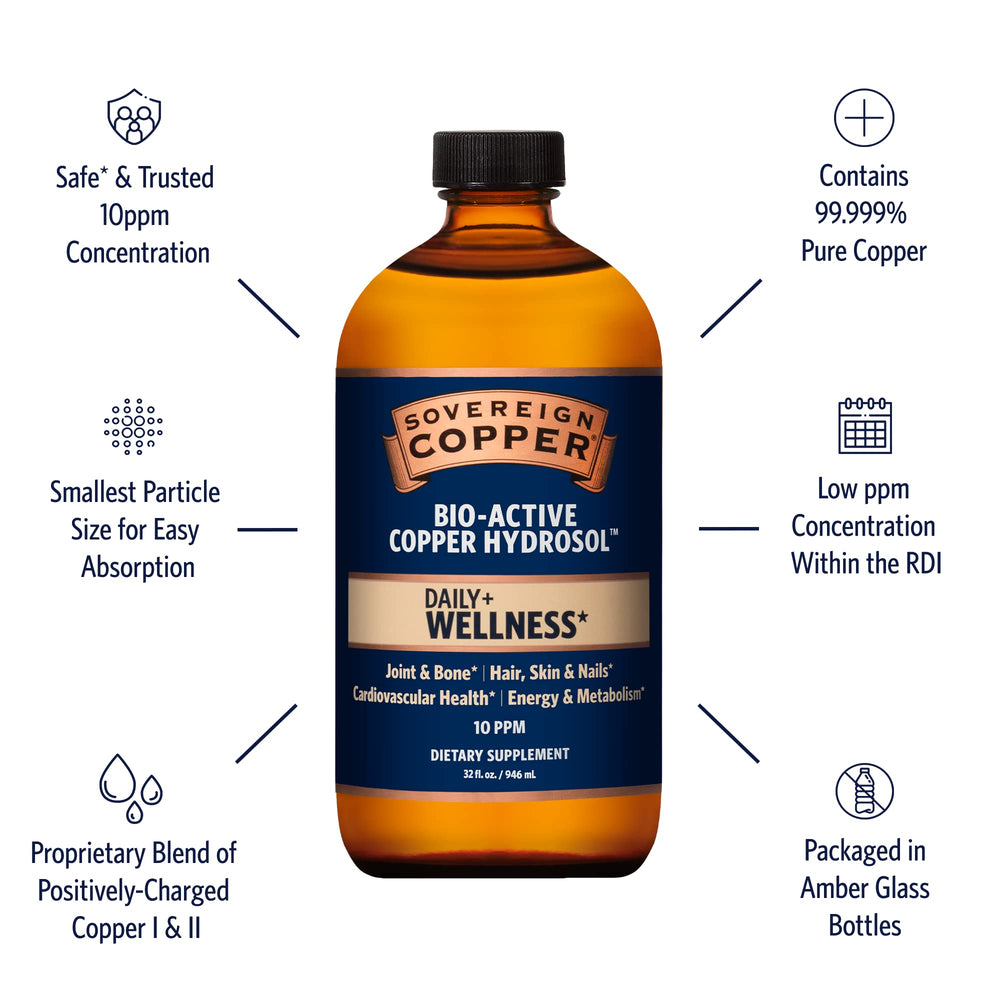 Sovereign Copper focuses on hair, skin, and nails for a healthier appearance.