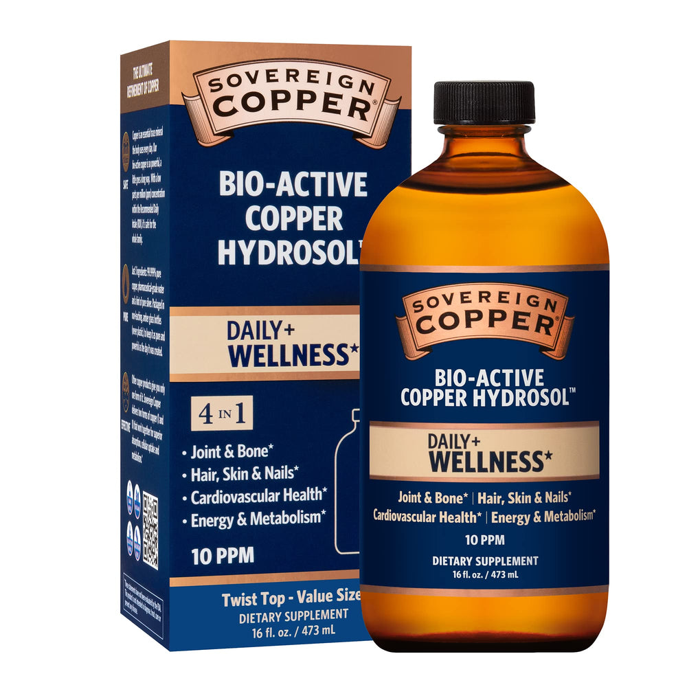 Sovereign Copper Hydrosol bottle cap close, preserving purity and freshness.