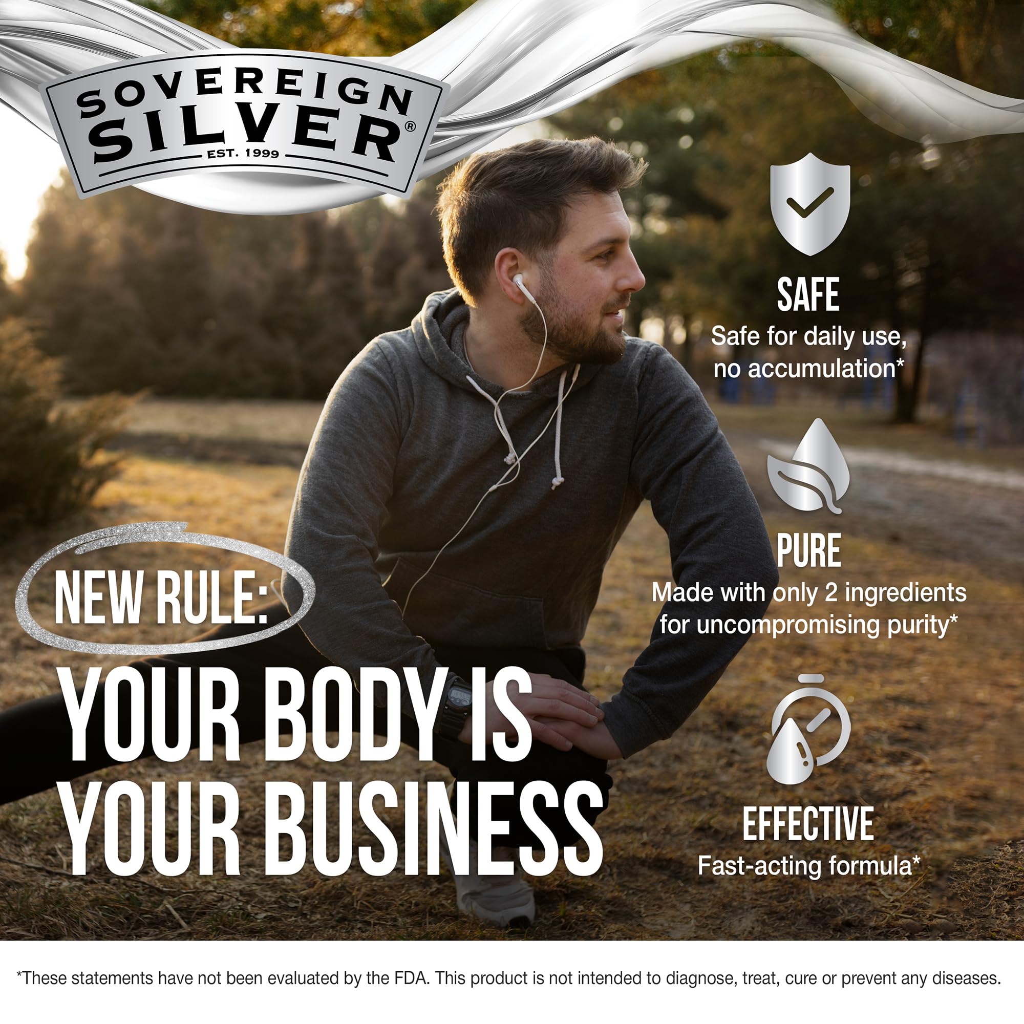 Sovereign Silver fine mist spray 2oz for quick, on-the-go use.