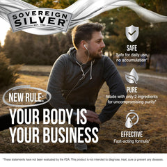 Sovereign Silver fine mist spray 2oz for quick, on-the-go use.