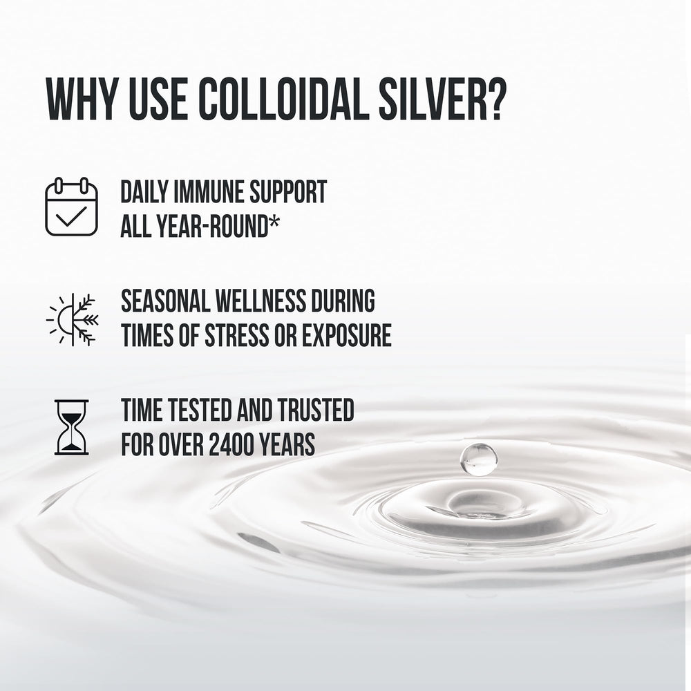 Sovereign Silver clear liquid ready for home use.