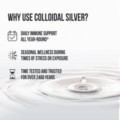 Sovereign Silver clear liquid ready for home use.