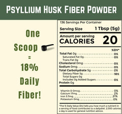 Sownandgrown psyllium husk powder finely ground for easy mixing in drinks and recipes