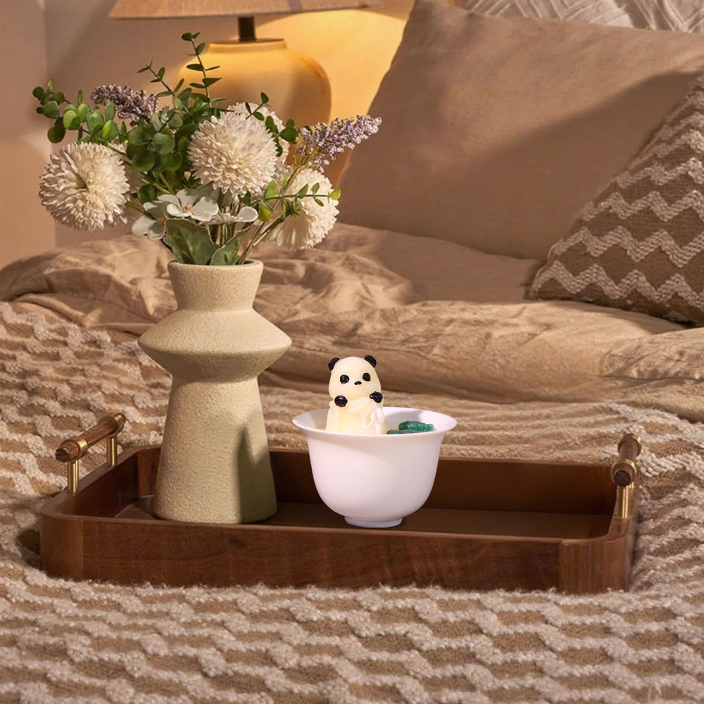 SOXCOMFY Panda candle with smokeless burn and elegant decor