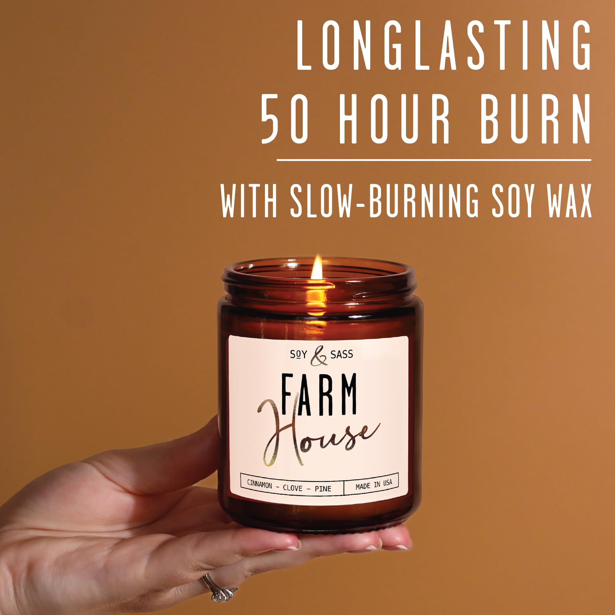 Essential oils infusion enriches the Farmhouse fragrance.