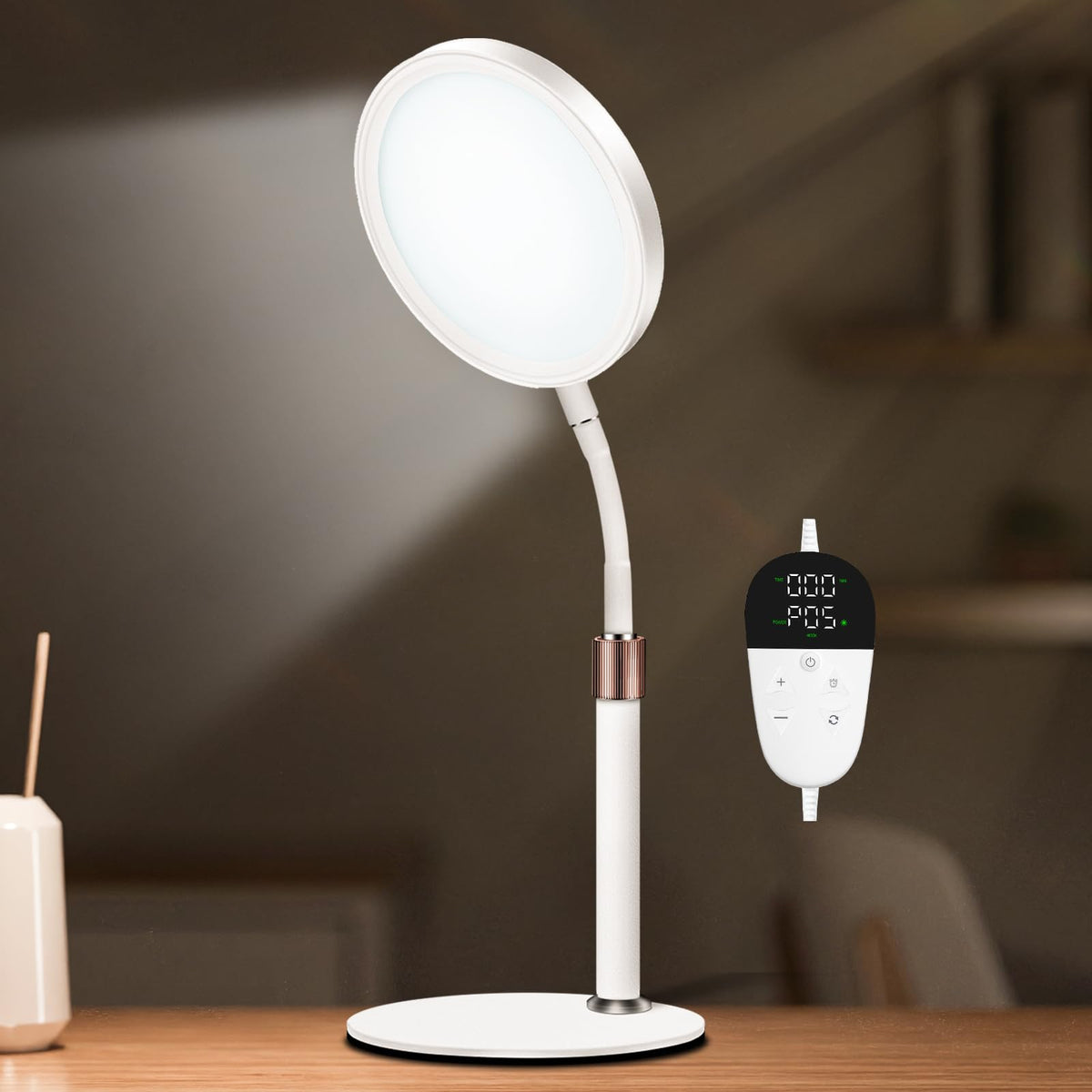 Sozapooty Light Therapy Lamp displaying 10,000 lux for daytime mood support