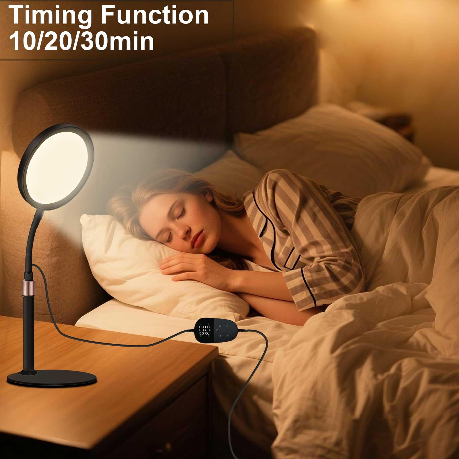 Sozapooty lamp offers three color temperatures for wake, work, and wind-down routines.
