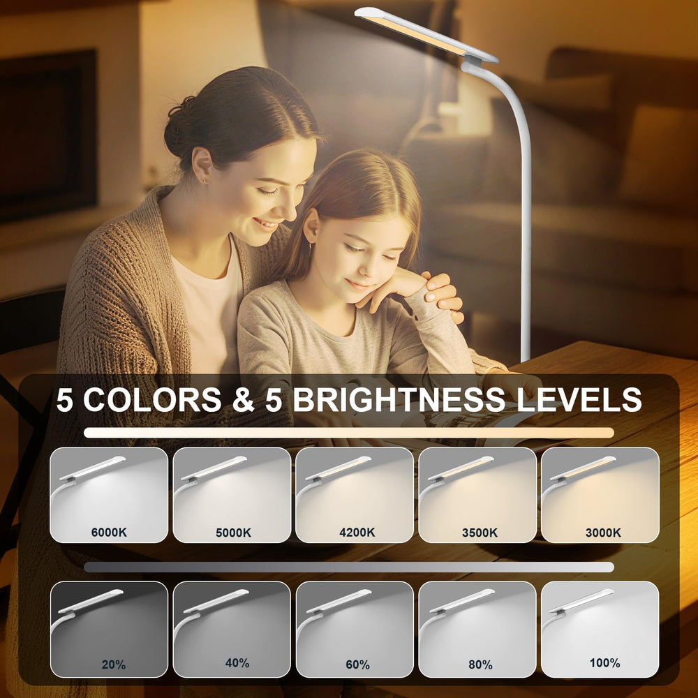 Sozapooty light therapy lamp desk use adds bright focus during work.