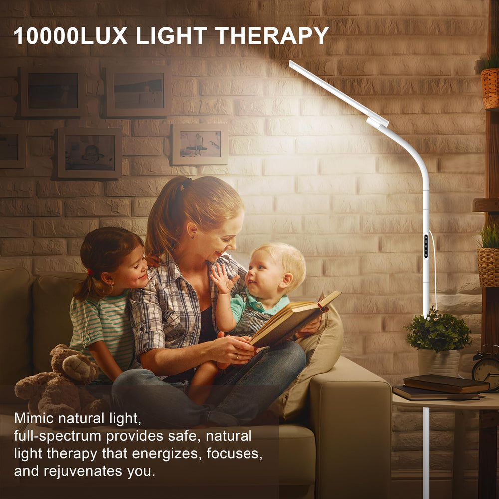 Sozapooty light therapy lamp remote control for effortless operation from sofa or bed.
