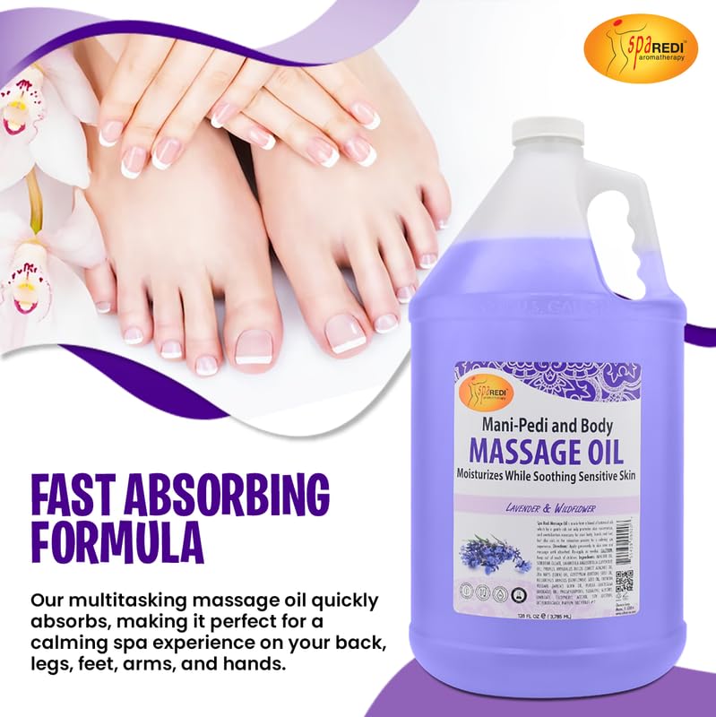 Back and shoulders massage using SPA REDI oil for a gentle routine