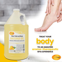 SPA REDI almond oil cotton-seed-sunflower blend, nourishes skin during massage.